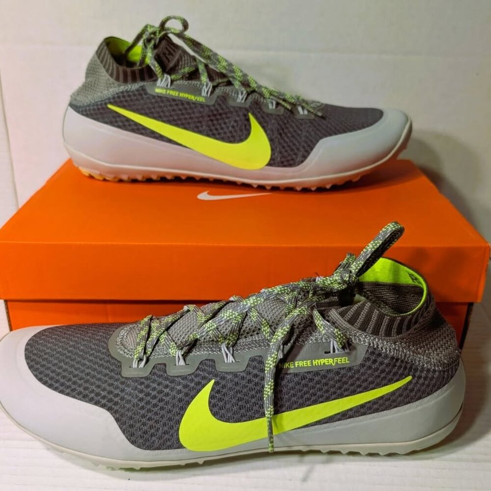 Size 12 - Nike Free Hyperfeel Run Trail Grey Volt 616247-077 Running Shoes